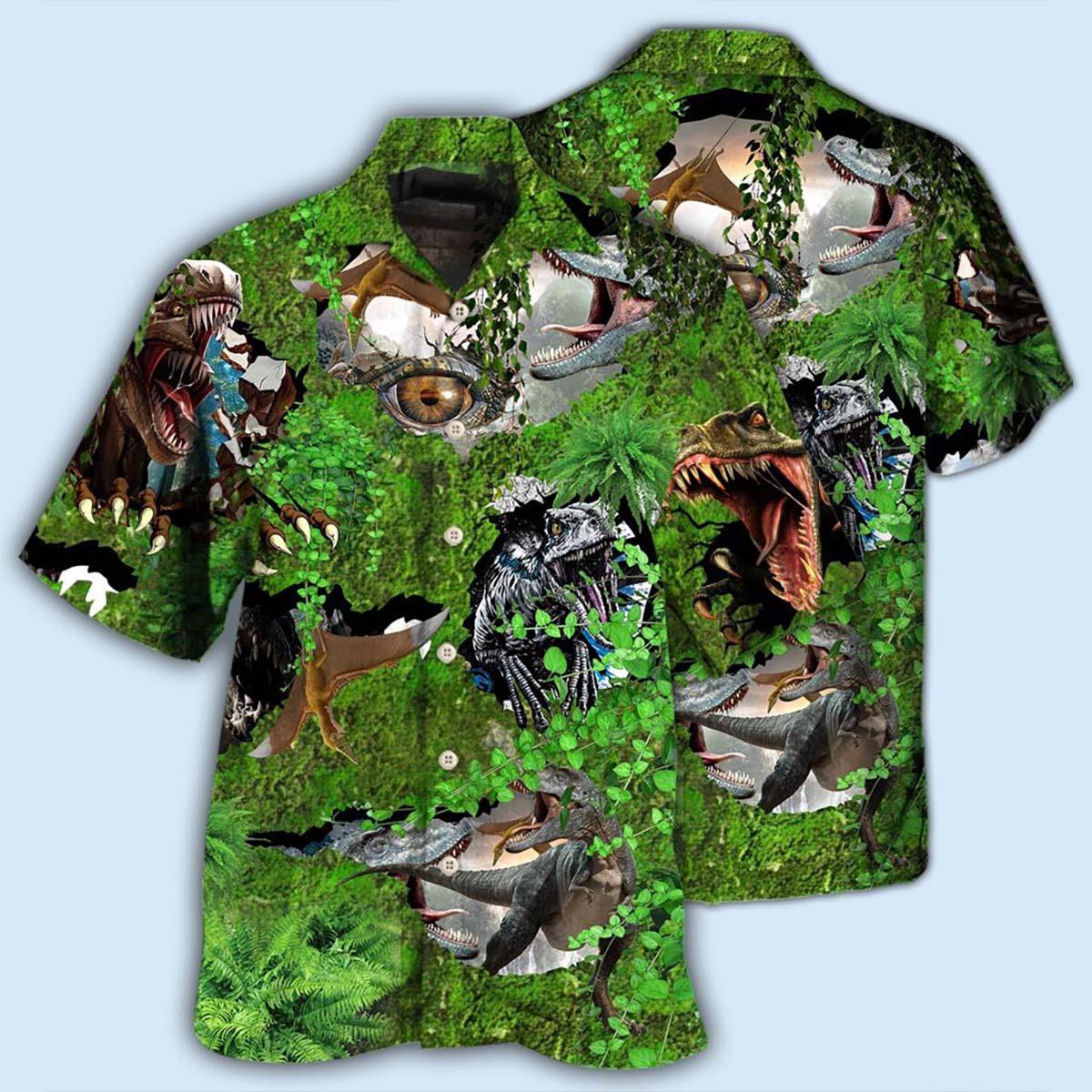 Dinosaur T-rex Just Wanna - Hawaiian Shirt - Reefox
