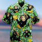 Monkey Loves Banana With Tree - Hawaiian Shirt - Reefox