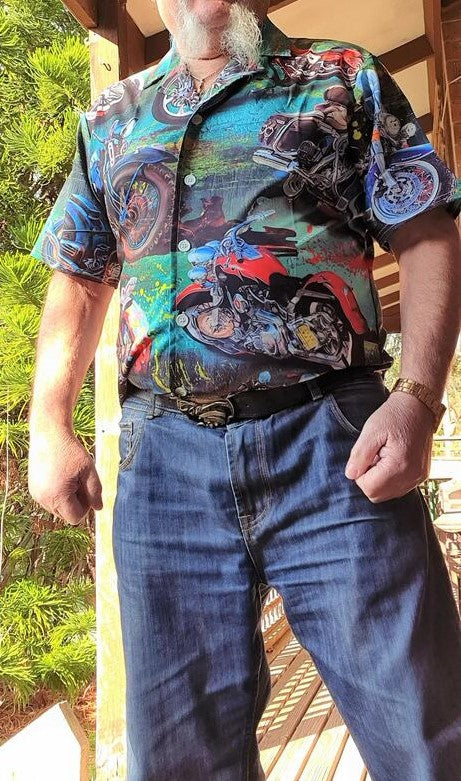 Motorcycle Freedom Is A Full Tank Happy With Road - Hawaiian Shirt - Reefox