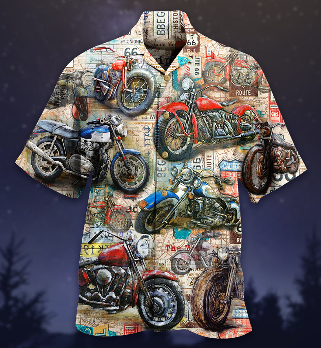 Motorcycle Is My Life Vintage Cool - Hawaiian Shirt - Reefox