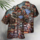 Hawaiian Shirt / Adults / S Motorcycle No Plans No Maps America Style - Hawaiian Shirt - Reefox