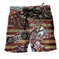 Beach Short / Adults / S Motorcycle No Plans No Maps Just Ride - Beach Short Reefox - Owls Matrix LTD
