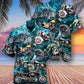 Motorcycle Love Life Blue Style - Hawaiian Shirt - Reefox