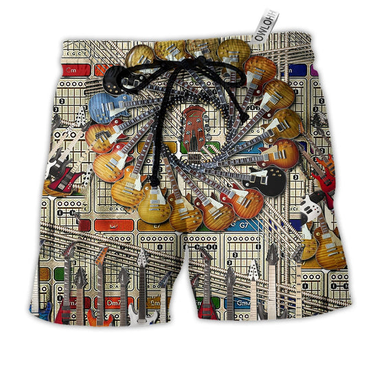 Beach Short / Adults / S Music And Electric Guitar Style - Beach Short Reefox - Owls Matrix LTD