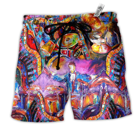 Beach Short / Adults / S Music Drums Kill The Silient - Beach Short Reefox - Owls Matrix LTD