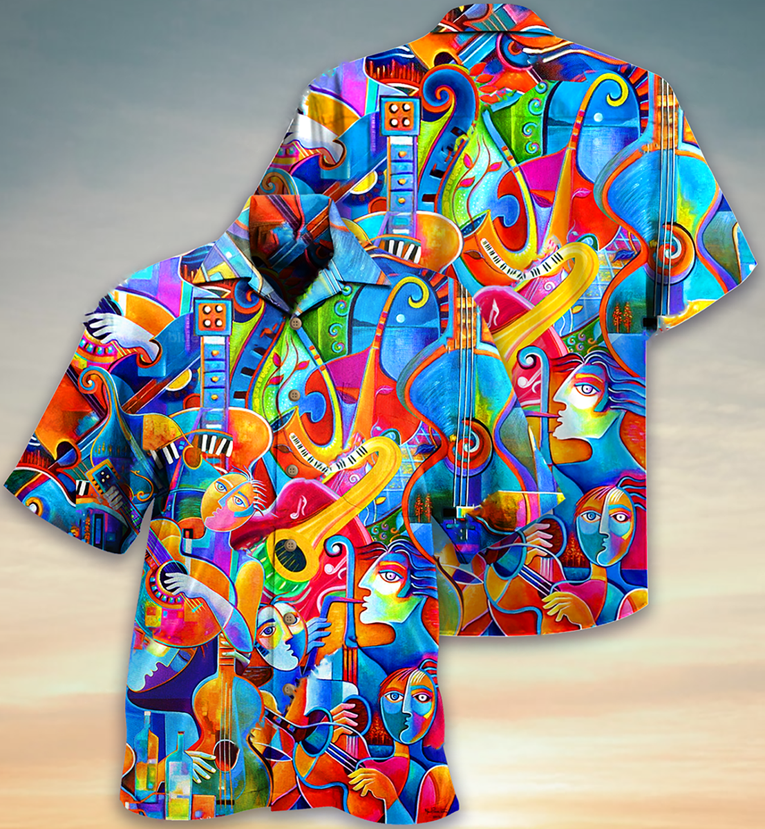 Music Fullcolor Style - Hawaiian Shirt - Reefox