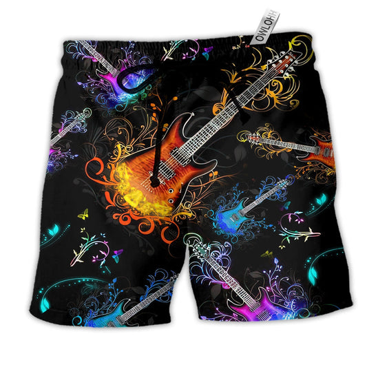Beach Short / Adults / S Music Gowhere The Guitar Takes You - Beach Short Reefox - Owls Matrix LTD