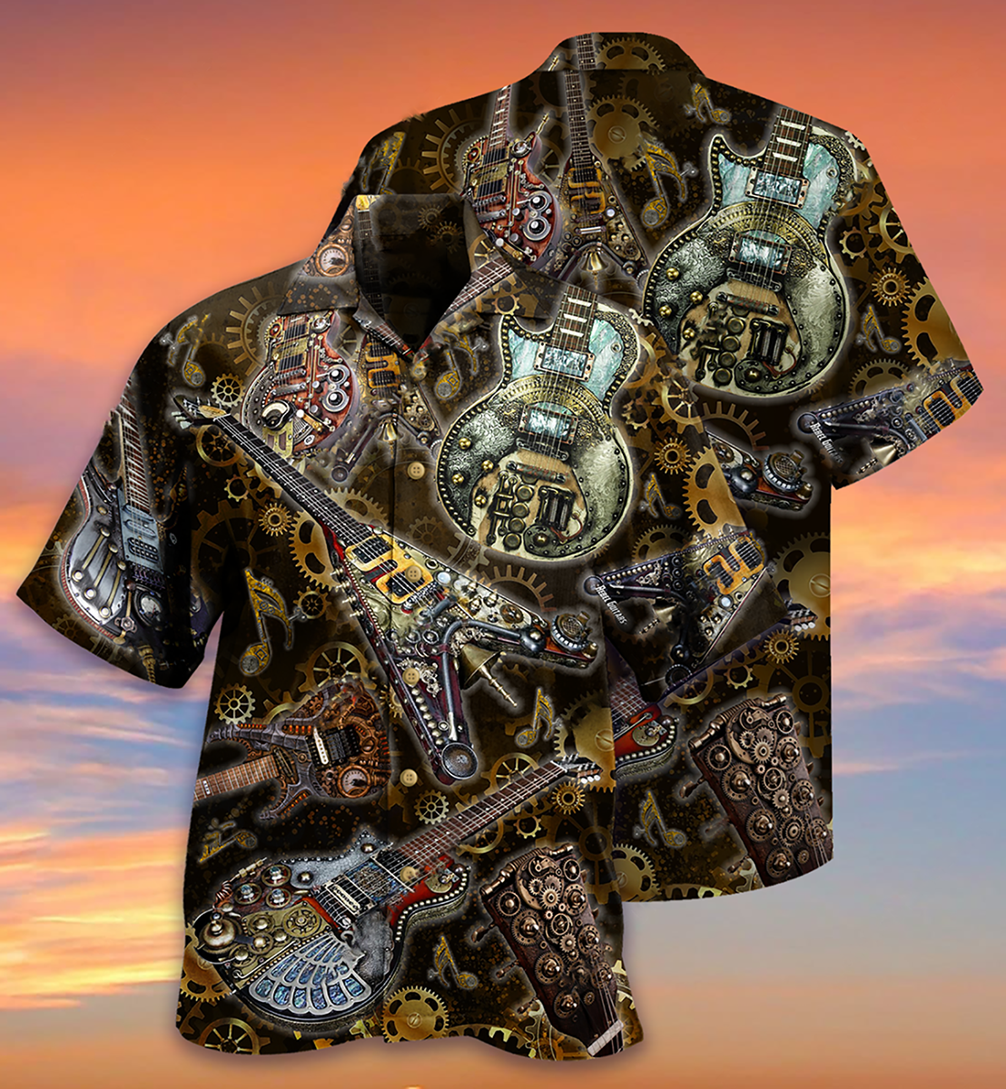 Guitar Machine Style - Hawaiian Shirt - Reefox