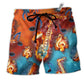Beach Short / Adults / S Music Love It Red Black - Beach Short Reefox - Owls Matrix LTD