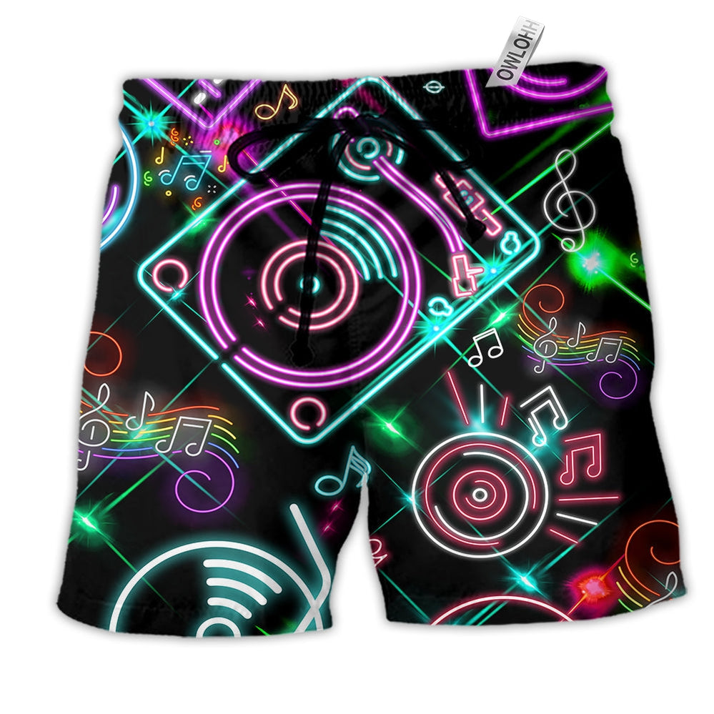 Beach Short / Adults / S Music Record Player In Memory - Beach Short Reefox - Owls Matrix LTD