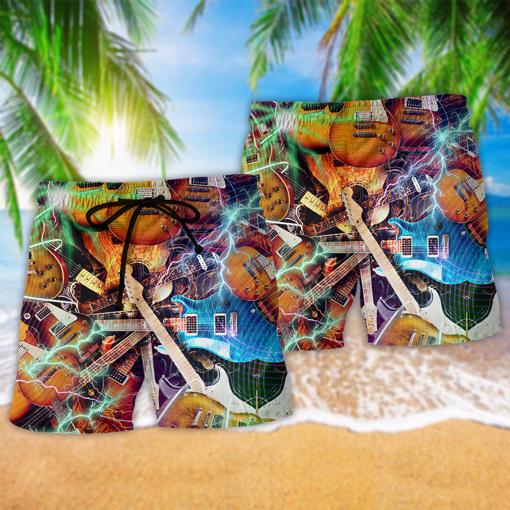 Music Replaced Guns With Guitars The World Would Be A Concert - Beach Short Reefox - Owls Matrix LTD