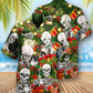 Skull My Cat And I Talk Sht About You - Hawaiian Shirt - Reefox