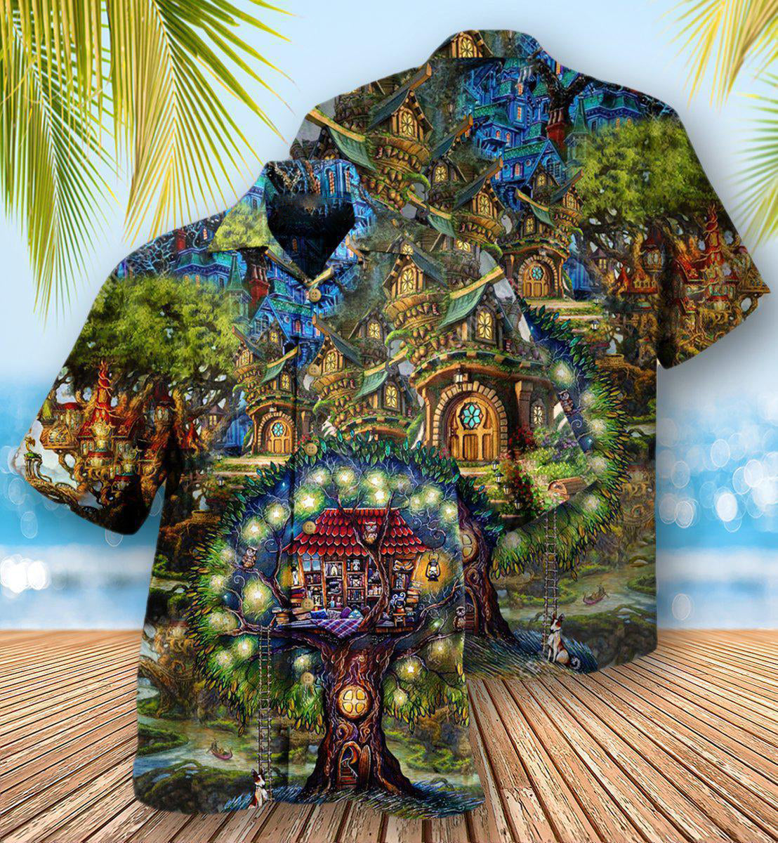 Hippie My Mysterious Dream Treehouse - Hawaiian Shirt - Reefox