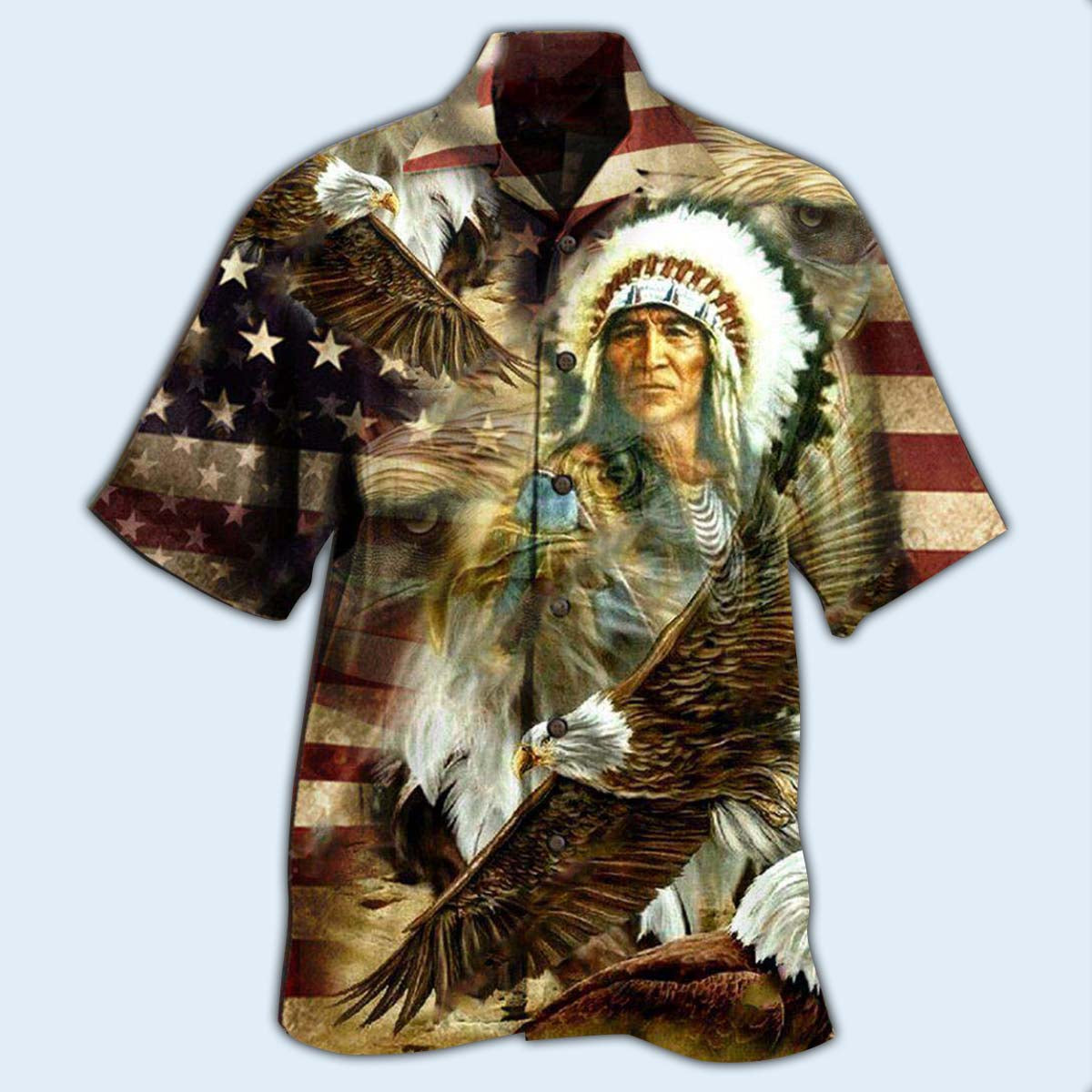 Native American Proud Eagle Cool - Hawaiian Shirt - Reefox