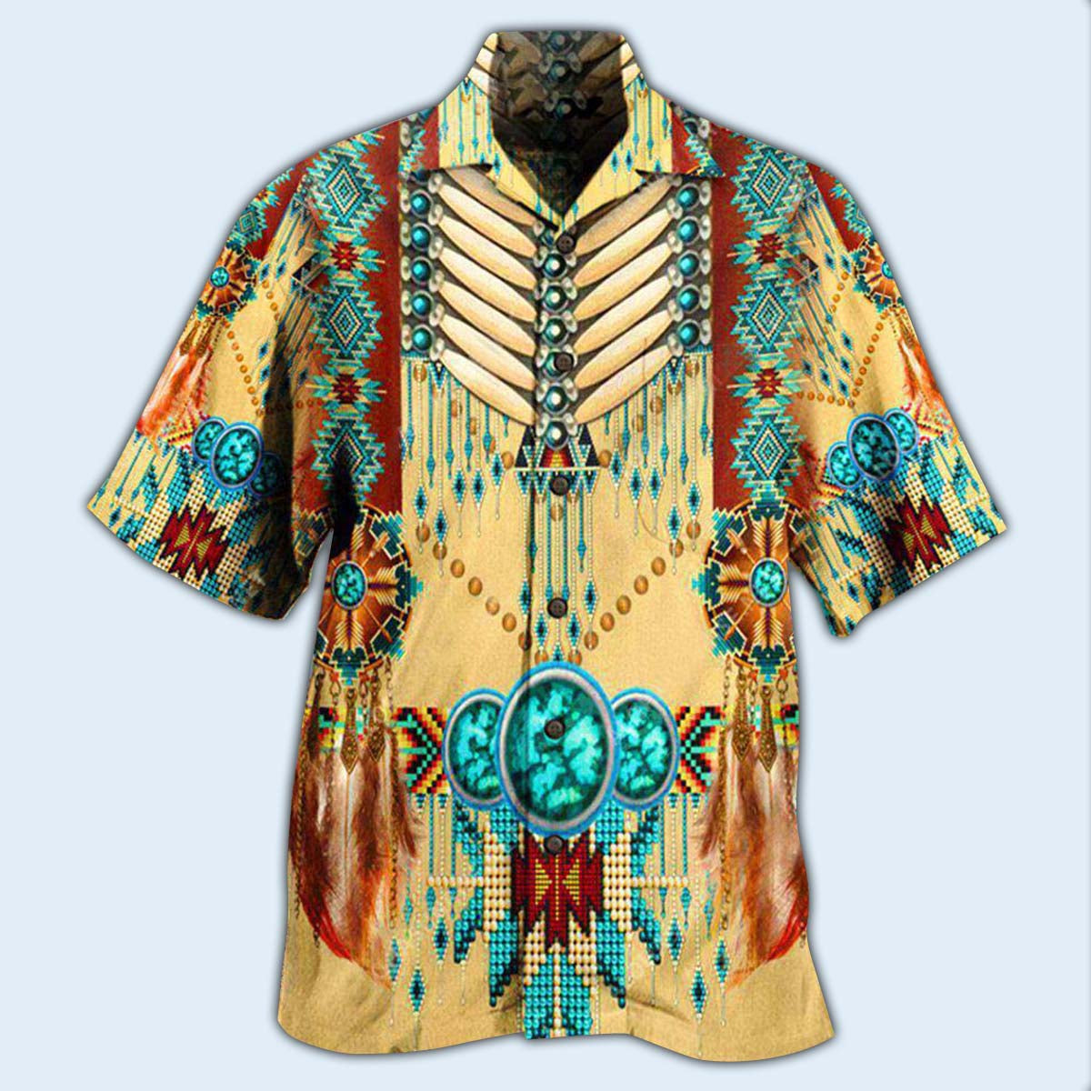 Native American Proud Pattern - Hawaiian Shirt - Reefox