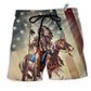 Beach Short / Adults / S Native Horses Protect Place - Beach Short Reefox - Owls Matrix LTD