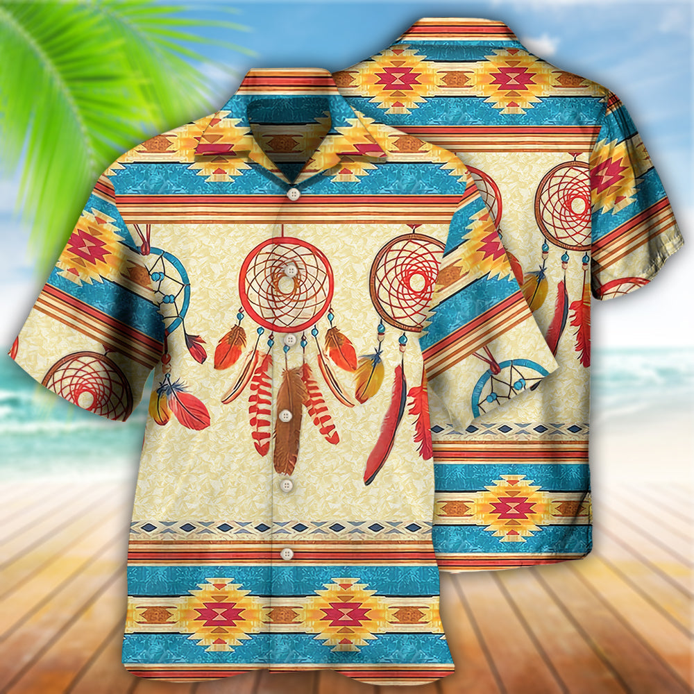Native Style Love Peace Dreamcatcher - Hawaiian Shirt - Reefox