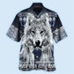 Native Style Love Peace Wolf Pattern - Hawaiian Shirt - Reefox