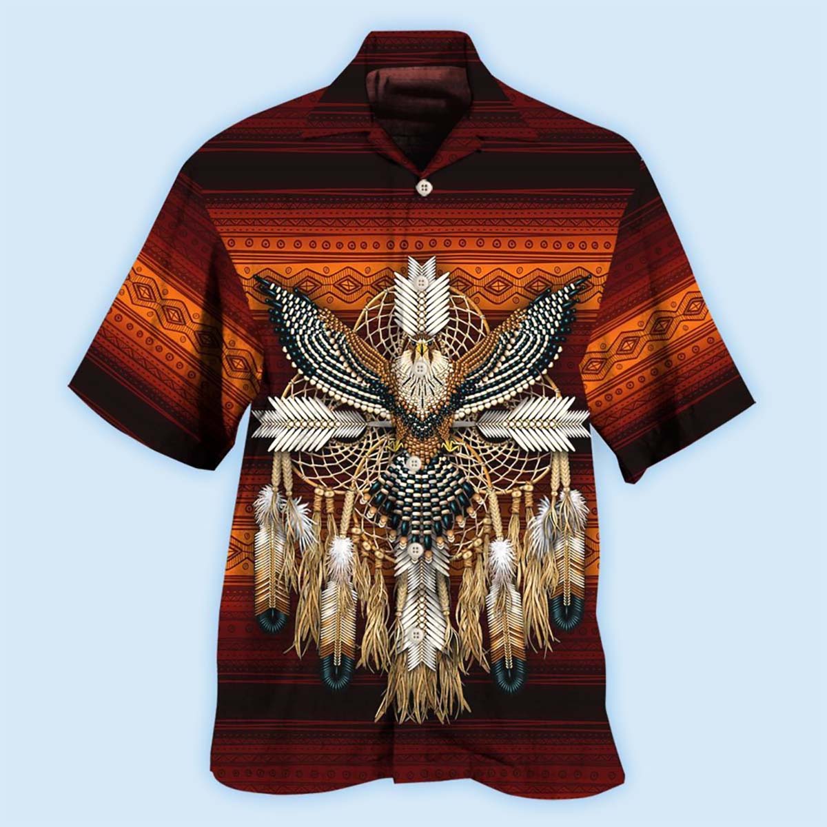 Native Style Love Peace Eagle - Hawaiian Shirt - Reefox