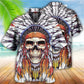 Native Style Love Peace Skull - Hawaiian Shirt - Reefox