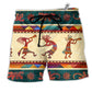Beach Short / Adults / S Native Style Love Peace Vintage Style - Beach Short Reefox - Owls Matrix LTD