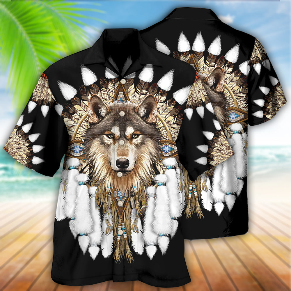 Native Wolf - Hawaiian Shirt - Reefox