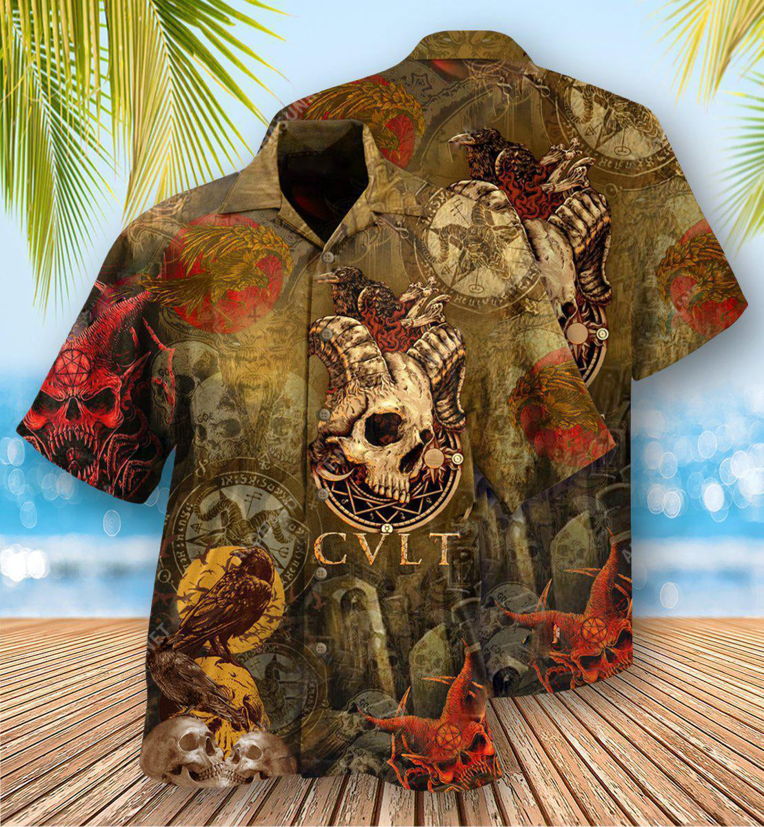 Skull Not Today Satan Cool - Hawaiian Shirt - Reefox
