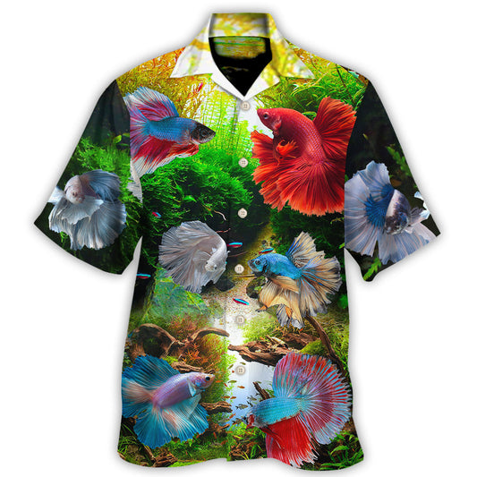 Fish Guppies Aquatic Style - Hawaiian Shirt