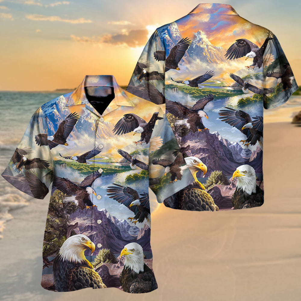 Eagle Spread Wings To The Sky Style - Hawaiian Shirt