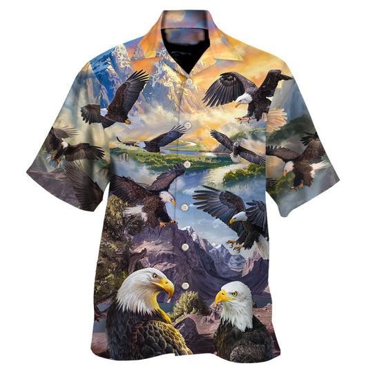 Eagle Spread Wings To The Sky Style - Hawaiian Shirt