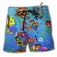 Beach Short / Adults / S Ocean Joy To The Fishes In The Deep Blue Sea Joy To You And Me - Beach Short Reefox - Owls Matrix LTD