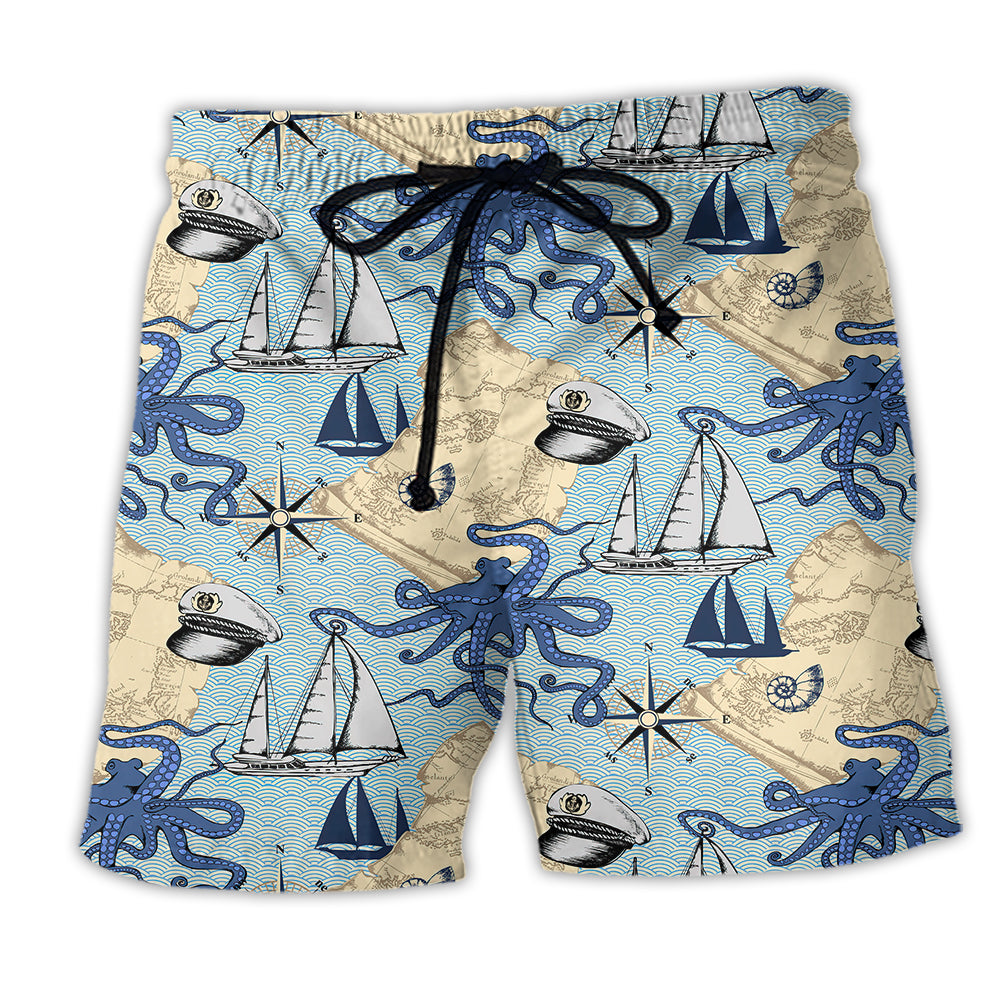 Beach Short / Adults / S Ocean Octopus Basic Style - Beach Short Reefox - Owls Matrix LTD