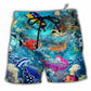 Beach Short / Adults / S Ocean The Treasure Under The Waves - Beach Short Reefox - Owls Matrix LTD