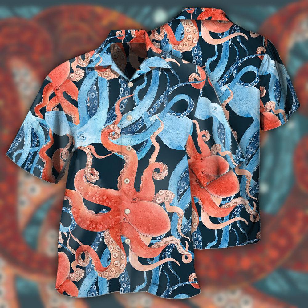 Octopus Colorful Ocean Life Basic - Hawaiian Shirt - Reefox