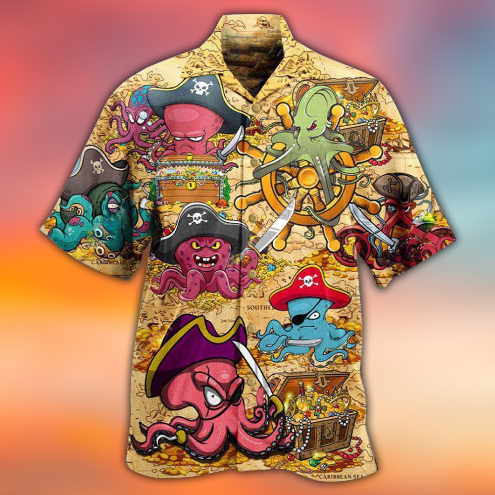 Octopus Captain Pirates - Hawaiian Shirt - Reefox