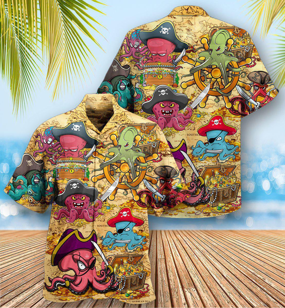 Octopus Captain Pirates - Hawaiian Shirt - Reefox