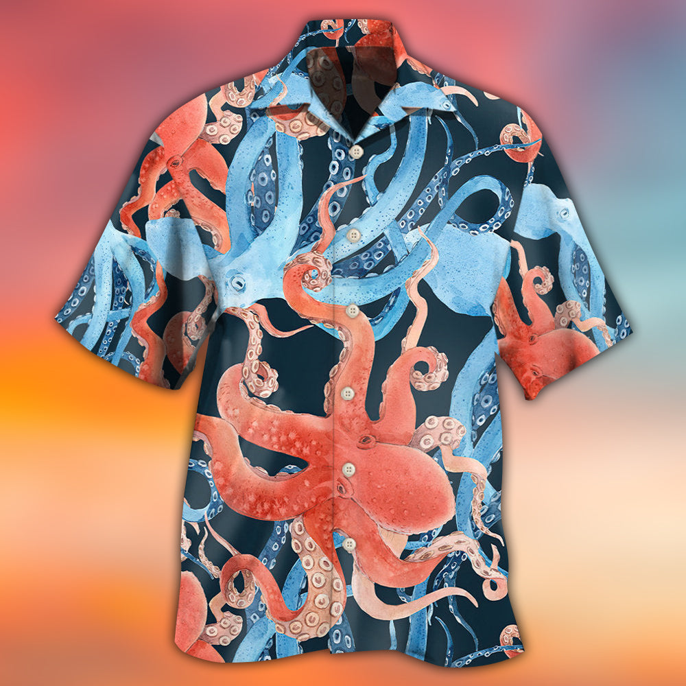 Octopus Colorful Ocean Life Basic - Hawaiian Shirt - Reefox