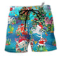 Beach Short / Adults / S Octopus Merry Xmas Amazing - Beach Short Reefox - Owls Matrix LTD
