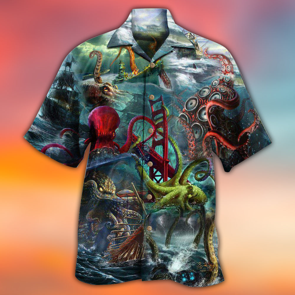 Octopus Seas The Day Just Like The Octopus - Hawaiian Shirt - Reefox
