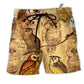 Beach Short / Adults / S Owl Vintage Wise So Beautiful - Beach Short Reefox - Owls Matrix LTD
