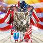 Owl America Independence Day - Hawaiian Shirt - Reefox