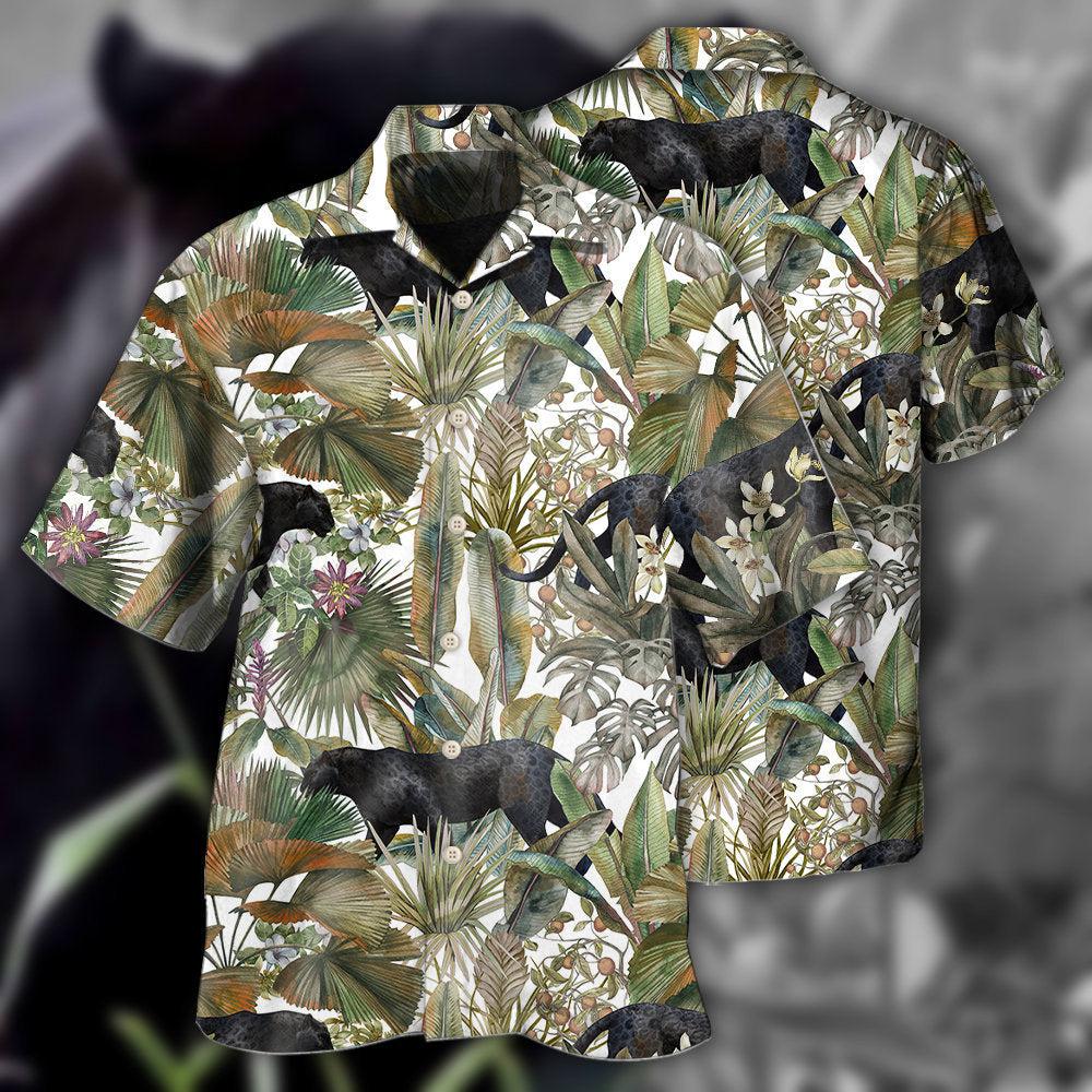 Panther Tropical Leaf - Hawaiian Shirt - Reefox
