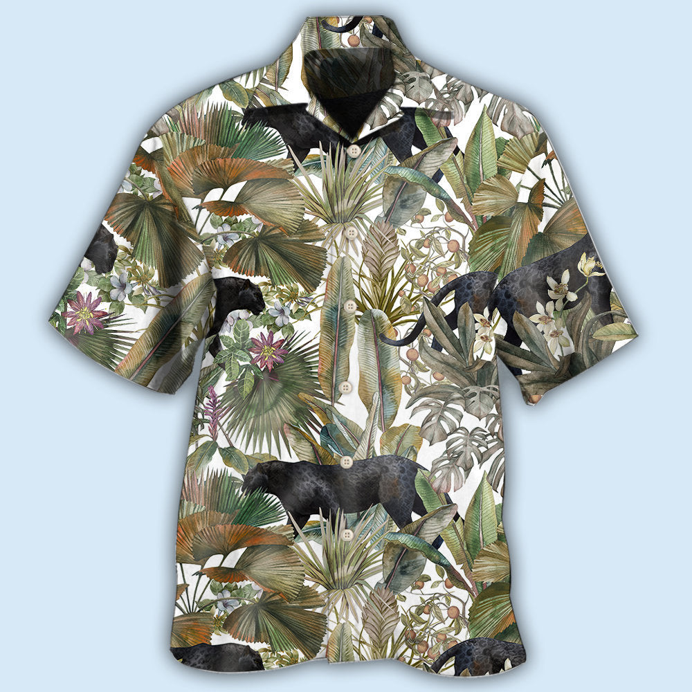 Panther Tropical Leaf - Hawaiian Shirt - Reefox