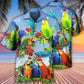 Parrot Couple Merry Christmas - Hawaiian Shirt - Reefox