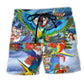 Beach Short / Adults / S Parrot Mardi Gras Merry Christmas - Beach Short Reefox - Owls Matrix LTD