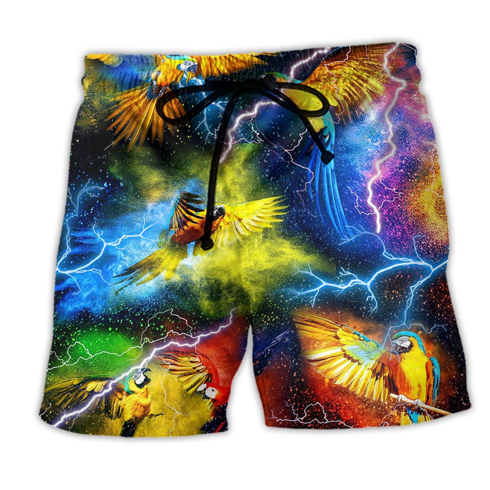 Beach Short / Adults / S Parrot Mysterious Lightning Style - Beach Short Reefox - Owls Matrix LTD