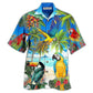 Hawaiian Shirt / Adults / S Parrot High By The Beach - Hawaiian Shirt - Reefox