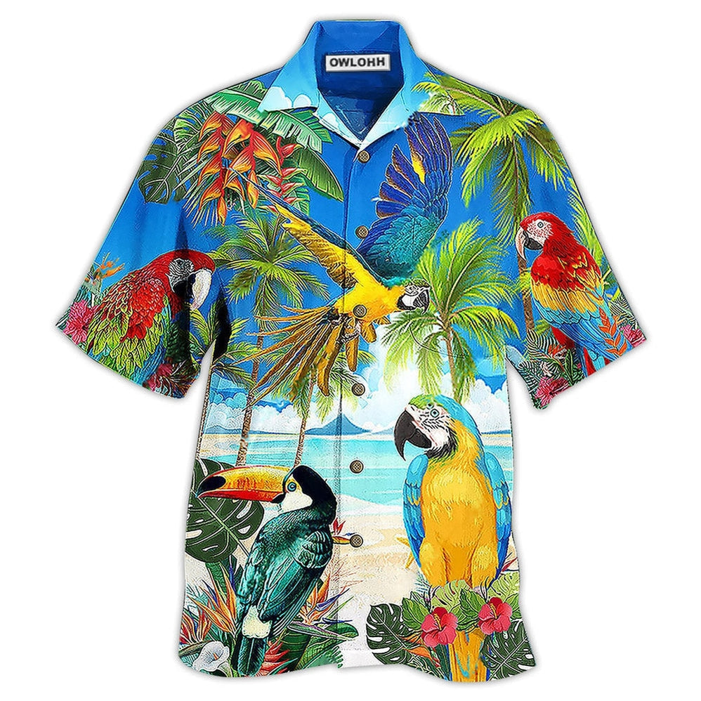 Hawaiian Shirt / Adults / S Parrot High By The Beach - Hawaiian Shirt - Reefox