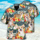 Corgi Tropical Floral - Hawaiian Shirt - Reefox
