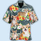 Corgi Tropical Floral - Hawaiian Shirt - Reefox